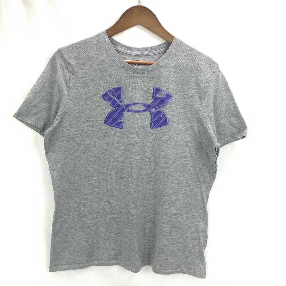 Underarmor Tech Heatgear Loose XL Gray Logo Womens